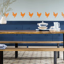 Set of 12 Vinyl Wall Art Decals - Chickens - 9" x 7" Each - Modern Cute Charming Country Farm Hens Home Kitchen Bedroom Nursery Living Room Playroom Apartment Work Pattern Decor 2