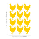 Set of 12 Vinyl Wall Art Decals - Chickens - 9" x 7" Each - Modern Cute Charming Country Farm Hens Home Kitchen Bedroom Nursery Living Room Playroom Apartment Work Pattern Decor 3