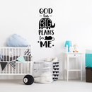Vinyl Wall Art Decal - God Has Big Plans For Me - 40" x 18" - Religious Faithful Christian Cute Kids Toddlers Home Nursery Playroom Bedroom Daycare Apartment Life Quotes Decor 3
