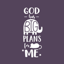 Vinyl Wall Art Decal - God Has Big Plans For Me - 40" x 18" - Religious Faithful Christian Cute Kids Toddlers Home Nursery Playroom Bedroom Daycare Apartment Life Quotes Decor 1