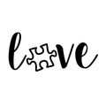 Vinyl Wall Art Decal - Love Puzzle Piece - 9. Positive Autism Awareness Support For Home Bedroom Apartment Nursery Playroom School Living Room Work Office Indoor Quotes 1