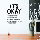 Vinyl Wall Art Decal - It's Okay To Make Mistakes To Have Bad Days To Be Less Than Perfect - 30" x 22" - Motivational Life Quote For Home Bedroom Apartment Living Room Decor 2