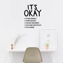 Vinyl Wall Art Decal - It's Okay To Make Mistakes To Have Bad Days To Be Less Than Perfect - 30" x 22" - Motivational Life Quote For Home Bedroom Apartment Living Room Decor 3