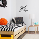 Vinyl Wall Art Decal - God Gave Me You - 16.5" x 22" - Modern Cute Religious Unisex Newborn Baby Toddler Kids Home Apartment Nursery Playroom Indoor Outdoor Daycare Quotes Decoration 3