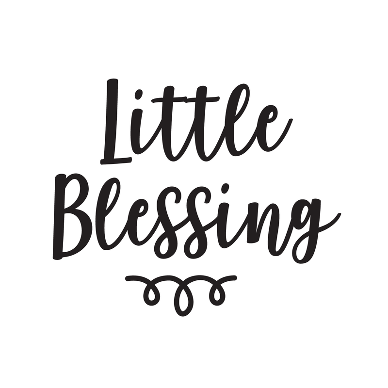 Vinyl Wall Art Decal - Little Blessing - 22" x 27" - Modern Cute Religious Unisex Newborn Baby Toddler Kids Home Apartment Nursery Playroom Indoor Outdoor Daycare Quotes Decoration 1