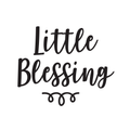 Vinyl Wall Art Decal - Little Blessing - Modern Cute Religious Unisex Newborn Baby Toddler Kids Home Apartment Nursery Playroom Indoor Outdoor Daycare Quotes Decoration 1