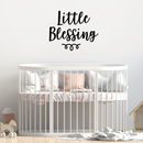 Vinyl Wall Art Decal - Little Blessing - 22" x 27" - Modern Cute Religious Unisex Newborn Baby Toddler Kids Home Apartment Nursery Playroom Indoor Outdoor Daycare Quotes Decoration 3