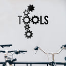 Vinyl Wall Art Decal - Tools - 26" x 23" - Modern Gears Engineer Mechanical Cogwheel Figure Shapes For Home Living Room Apartment Closet Bedroom Work Dorm Room Office Decoration 2