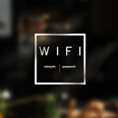 Vinyl Wall Decal - Custom Wifi Network - 6" x 7" - Window Storefront Cut Text Lettering - Easy Professional Self Adhesive Indoor Outdoor Work Office Coffee Shop Restaurant Internet Password 2