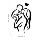 Vinyl Wall Art Decal - Mom And Baby Silhouette - Chic Vogue Modern Feminine Body Shape Home Work Bedroom Living Room Apartment Office Store Indoor Women's Teens Decoration 4