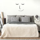 Vinyl Wall Art Decal - Just Five More Minutes - Modern Trendy Cute Sleepy Face Nap Time Home Apartment Bedroom Indoor Living Room Dorm Room Kids Teens Decor Quote 2