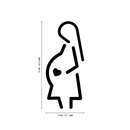 Vinyl Wall Art Decal - Pregnant Heart Silhouette - Modern Cute Charming Parents Unisex Baby Toddler Kids Home Apartment Nursery Playroom Indoor Outdoor Daycare Decor 4