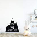 Vinyl Wall Art Decal - Dream Big Little One - 22" x 22" - Cute Sweet Charming Mountain Shape Cursive Kids Home Bedroom Playroom Nursery Living Room Indoor Decoration Quote 2