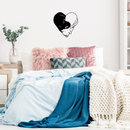 Vinyl Wall Art Decal - Heart Cats - 22.5" x 22" - Cute Trendy Kittens Shape For Pet Lovers Home Apartment Bedroom Living Room Dorm Room Indoor Decoration 2