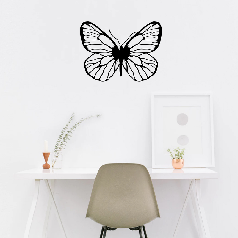 Vinyl Wall Art Decal - Butterfly - Trendy Modern Design For Animal Lovers Home Apartment Bedroom Closet Door Window Playroom Classroom Nursery Indoor Decoration 3