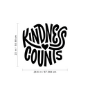 Vinyl Wall Art Decal - Kindness Counts - 22" x 26.6" - Trendy Inspirational Heart Shape Life Quote For Home Apartment Dining Room Living Room Bedroom Office Indoor Decoration 4