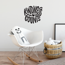 Vinyl Wall Art Decal - Kindness Counts - Trendy Inspirational Quote For Home Bedroom Office Decor - Modern Positive Workplace Apartment Living Room School Quotes 2