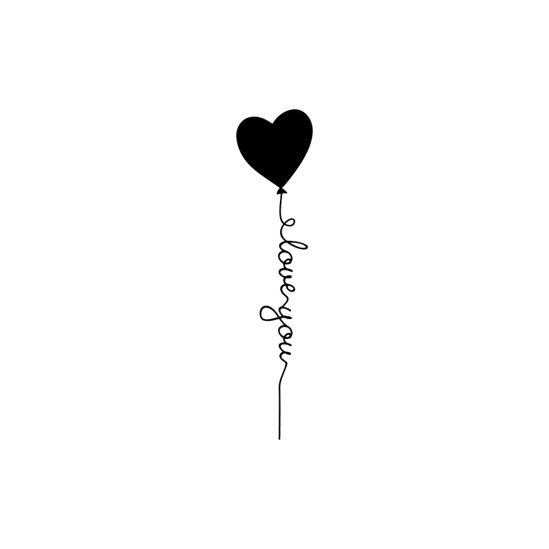 Vinyl Wall Art Decal - I Love You - 2- Trendy Cute Cursive Inspirational Life Quote For Home Apartment Bedroom Bathroom Kitchen Living Room Office Indoor Decoration 5