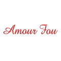 Vinyl Wall Art Decal - Amour Fou - Modern Cursive Passionate Love Desire French Quote For Home Living Room Bedroom Decor - Peel And Stick Apartment Work Office Sticker 2