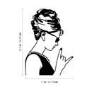 Vinyl Wall Art Decal - Audrey Hepburn Silhouette - 23. Chic Modern Trendy Artistic Design For Home Apartment Bedroom Living Room Workplace Office Indoor Decor 4