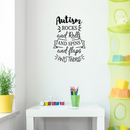 Vinyl Wall Art Decal - Autism Rocks And Rolls - Modern Inspirational Life Quote For Home Bedroom Playroom Nursery School Classroom Workplace Indoor Decoration 2