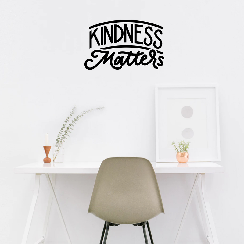 Vinyl Wall Art Decal - Kindness Matters - Inspirational Positive Life Quote For Home Apartment Bedroom Living Room Kitchen Office Workplace Classroom School Indoor Decoration 2