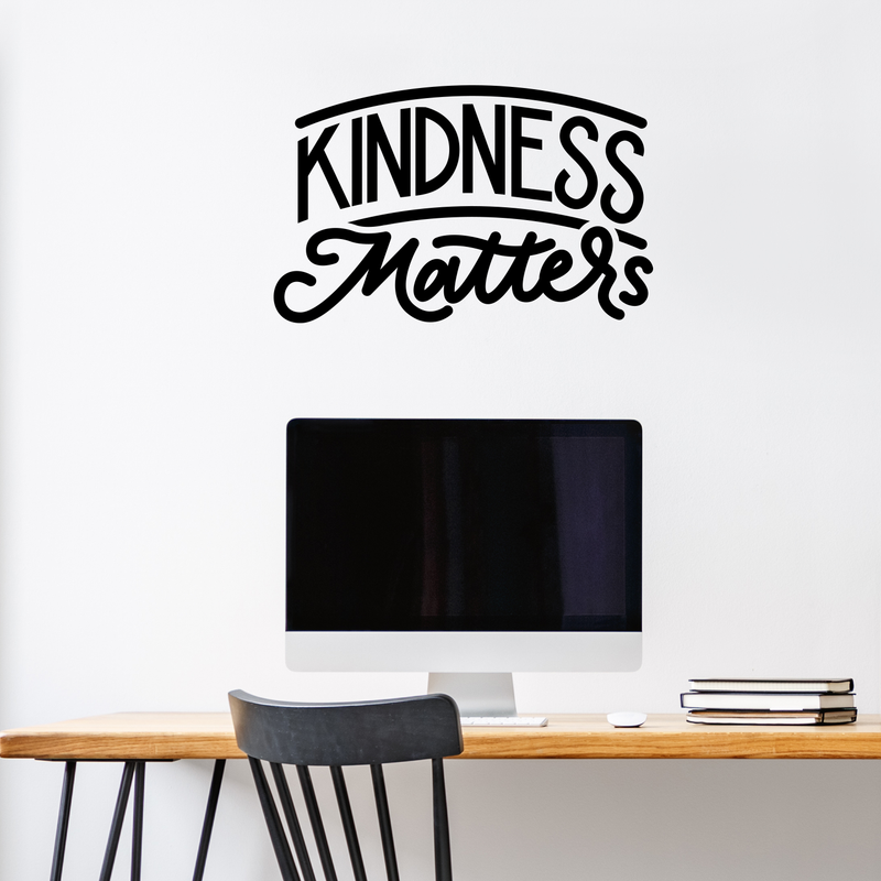 Vinyl Wall Art Decal - Kindness Matters - 17" x 27" - Inspirational Positive Life Quote For Home Apartment Bedroom Living Room Kitchen Office Workplace Classroom School Indoor Decoration 3