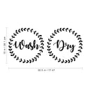 Vinyl Wall Art Decal - Wash Dry - Each - Modern Trendy Cute Washer Quote For Home Apartment Washing Machine Dryer Laundry Room Closet Chores Indoor Outdoor Decoration 5