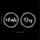 Vinyl Wall Art Decal - Wash Dry - 15" x 15" Each -  Modern Trendy Cute Washer Quote For Home Apartment Washing Machine Dryer Laundry Room Closet Chores Indoor Outdoor Decoration 4