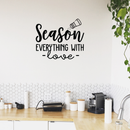 Vinyl Wall Art Decal - Season Everything With Love - 25.5" x 30" - Trendy Modern Cute Funny Quote For Home Apartment Bedroom Living Room Kitchen Restaurant Indoor Sticker Decoration 2