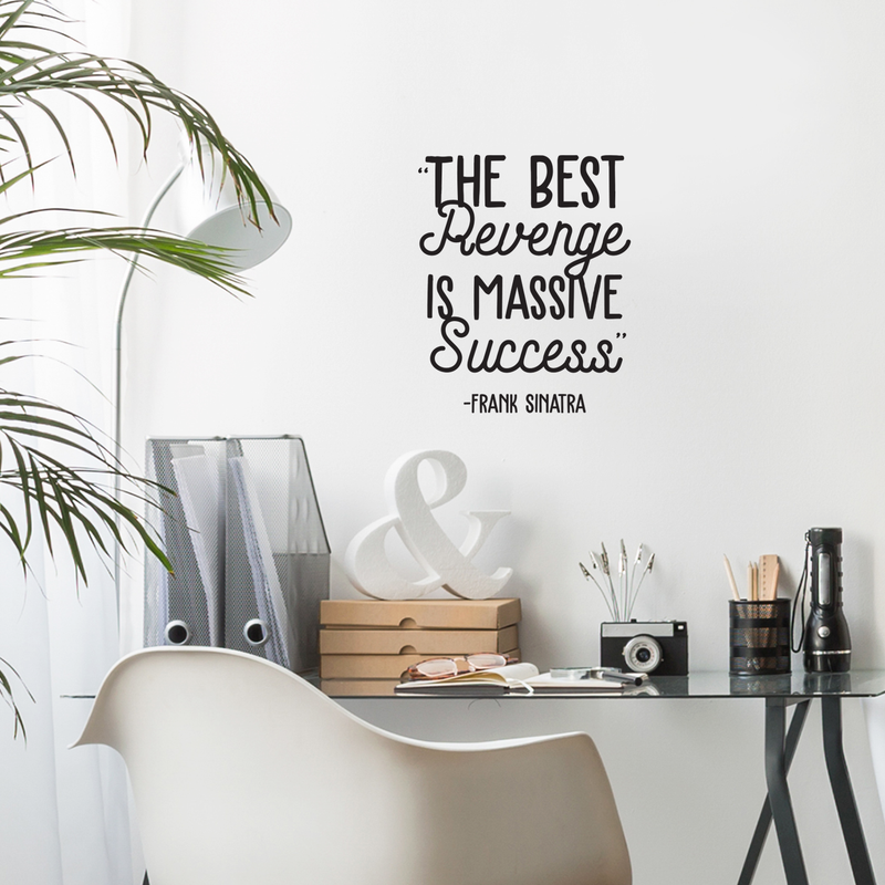 Vinyl Wall Art Decal - The Best Revenge Is Massive Success - 21.5" x 18" - Motivational Positive Entrepreneurs Life Quote For Home Apartment Bedroom Living Room Office Workplace Indoor Decoration 3