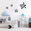 Vinyl Wall Art Decal - Turtles - 17" x 30" - Cute Modern Turtle Design For Animal Lovers Home Apartment Kids Bedroom Closet Door Window Playroom Classroom Nursery Sticker Decoration 2