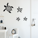 Vinyl Wall Art Decal - Turtles - 17" x 30" - Cute Modern Turtle Design For Animal Lovers Home Apartment Kids Bedroom Closet Door Window Playroom Classroom Nursery Sticker Decoration 3