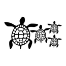Vinyl Wall Art Decal - Turtles - 17" x 30" - Cute Modern Turtle Design For Animal Lovers Home Apartment Kids Bedroom Closet Door Window Playroom Classroom Nursery Sticker Decoration 1