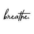 Vinyl Wall Art Decal - Breathe - Trendy Cursive Inspirational Life Quote For Home Apartment Bedroom Living Room Office Workplace School Classroom Sticker Decoration 1