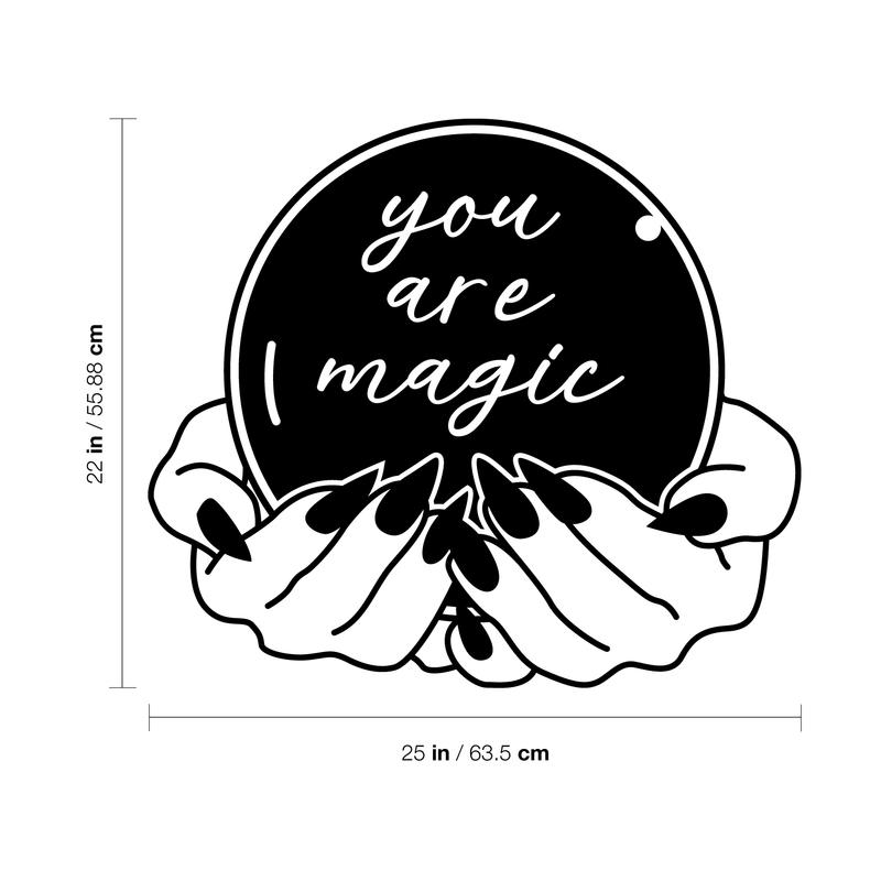 Vinyl Wall Art Decal - You Are Magic - Trendy Magical Inspirational Life Quote For Home Apartment Bedroom Living Room Office Workplace School Classroom Sticker Decoration 4