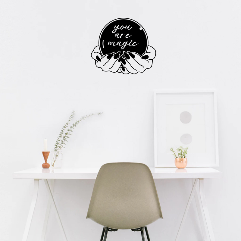 Vinyl Wall Art Decal - You Are Magic - 22" x 25" - Trendy Magical Inspirational Life Quote For Home Apartment Bedroom Living Room Office Workplace School Classroom Sticker Decoration 3