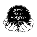 Vinyl Wall Art Decal - You Are Magic - Trendy Magical Inspirational Life Quote For Home Apartment Bedroom Living Room Office Workplace School Classroom Sticker Decoration 1