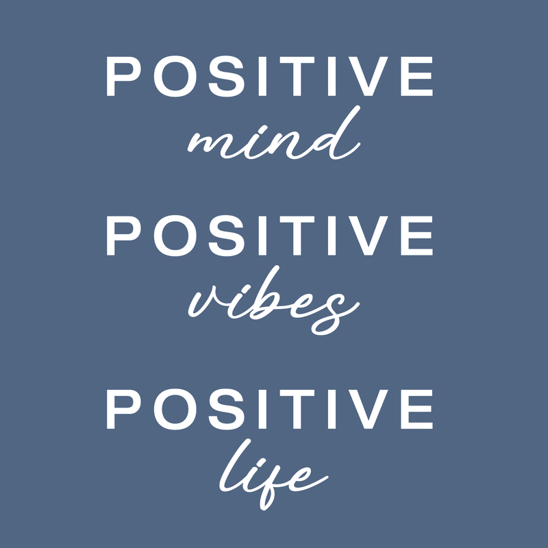 Vinyl Wall Art Decal - Positive Mind Positive Vibes Positive Life - 24" x 17" - Trendy Inspirational Quote For Home Kids Bedroom Living Room Office School Classroom Sticker Decoration 1