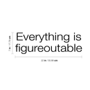 Vinyl Wall Art Decal - Everything Is Figureoutable - 7" x 22" - Modern Inspirational Life Quote For Home Bedroom Living Room Bathroom Kitchen Office Workplace Classroom School Decoration Sticker 4