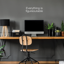 Vinyl Wall Art Decal - Everything Is Figureoutable - 7" x 22" - Modern Inspirational Life Quote For Home Bedroom Living Room Bathroom Kitchen Office Workplace Classroom School Decoration Sticker 2