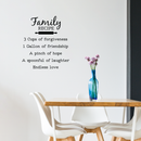 Vinyl Wall Art Decal - Family Recipe - 24.5" x 22" - Sweet Charming Design For Home Dining Room Living Room Kitchen Bakery Workplace Restaurant Bar Shop Chef Cook Decoration Sticker 2