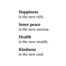 Vinyl Wall Art Decal - Happiness Inner Peace Health Kindness - 26" x 17" - Trendy Inspirational Quote For Home Apartment Bedroom Living Room Kitchen Office Workplace School Decoration Sticker 1