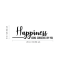 Vinyl Wall Art Decal - Happiness Looks Gorgeous On You - 8" x 25" - Modern Girly Inspirational Life Quote For Home Bedroom Living Room Apartment Dorm Room Decoration Sticker 4