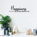 Vinyl Wall Art Decal - Happiness Looks Gorgeous On You - 8" x 25" - Modern Girly Inspirational Life Quote For Home Bedroom Living Room Apartment Dorm Room Decoration Sticker 2