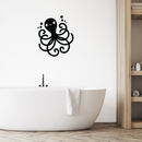 Vinyl Wall Art Decal - Happy Octopus - 25" x 22" - Cute Sea Cephalopod Animal Design For Kids Home Apartment Nursery Playroom Bedroom Window Classroom Sticker Decoration 2