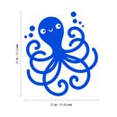 Vinyl Wall Art Decal - Happy Octopus - 25" x 22" - Cute Sea Cephalopod Animal Design For Kids Home Apartment Nursery Playroom Bedroom Window Classroom Sticker Decoration 1