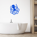 Vinyl Wall Art Decal - Happy Octopus - 25" x 22" - Cute Sea Cephalopod Animal Design For Kids Home Apartment Nursery Playroom Bedroom Window Classroom Sticker Decoration 2