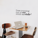 Vinyl Art Wall Decal - Does Running Out Of Wine Count As Cardio - Modern Witty Adult Humor Alcohol Drinking Home Living Room Kitchen Dining Room Bar Restaurant Sticker Decor 3