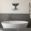 Vinyl Wall Art Decal - Get Off My Tail - 24" x 22" - Modern Cute Mermaid Fin Water Shape Trendy Fantasy Girls Teens Nursery Playroom Bedroom Living Room Apartment Home Sticker Decals 2